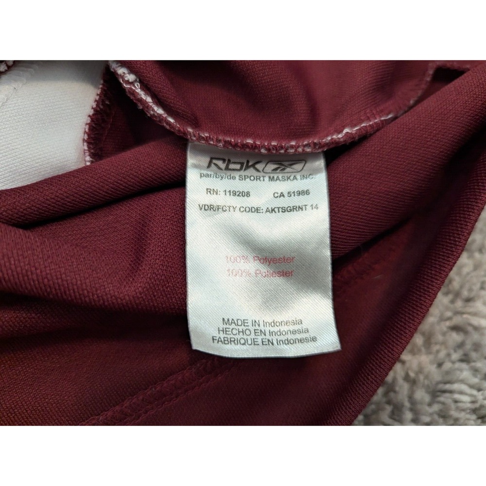 Reebok Hockey Jersey Mens Medium Maroon 3/4 Sleeve - Picture 9 of 13